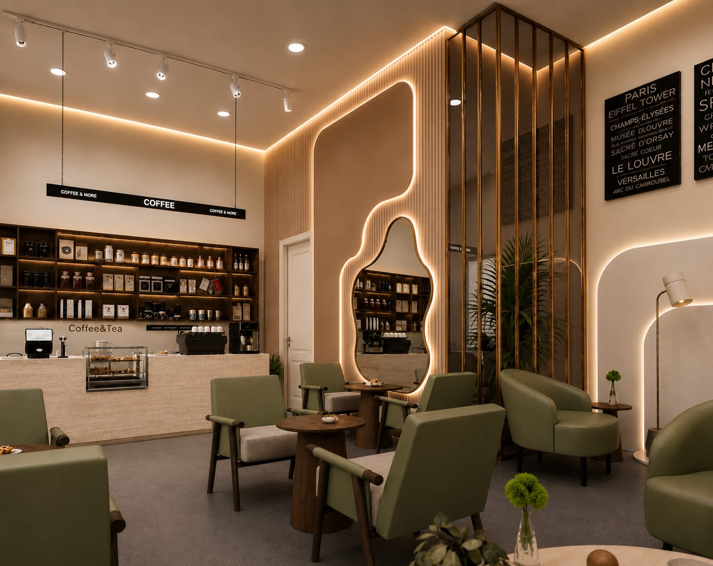 مقهى Coffee & More — تصميم Dasha